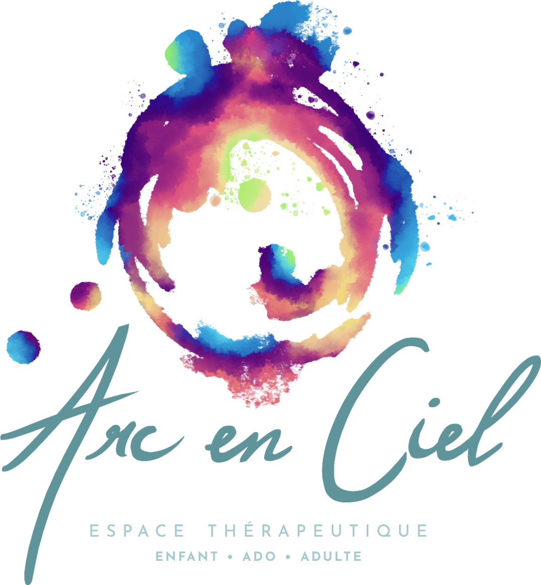 Logo Arc-en-ciel : Espace Thérapeutique. Enfant, ado, adulte